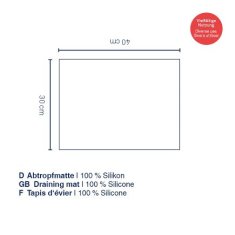 Kela Pladenj za kapljice Rena silikon črn 40x30x0,6cm KL-11509