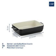 Kela Keramični pekač MALIN 32 x 19 cm siv KL-15292