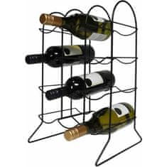HIT Kovinsko stojalo za vino črno 12 steklenic HT-22170822