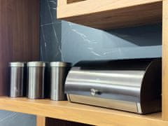 Berlingerhaus Škatla za kruh in komplet 4 posod za hrano Carbon PRO Line BH-6732