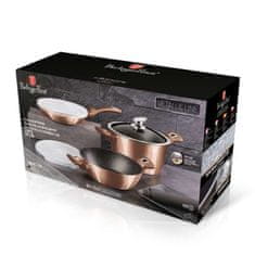 Berlingerhaus Komplet posode z marmorno površino, 6 kosov, Rosegold Metallic Line