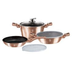 Berlingerhaus Komplet posode z marmorno površino, 6 kosov, Rosegold Metallic Line