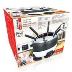 Cuisinier Deluxe Električni fondue + 6 vilic 2,3 l črna/bela ED-214663