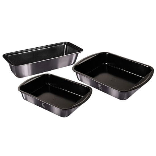 Berlingerhaus Plošče za peko in kalup s titanovo površino, komplet 3 Carbon PRO Line BH-7631