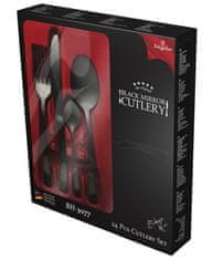 Komplet jedilnega pribora 24 kosov Matte Black Collection BH-3077