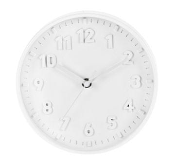 SEGNALE Stenska ura z kazalci, 20 cm, bela