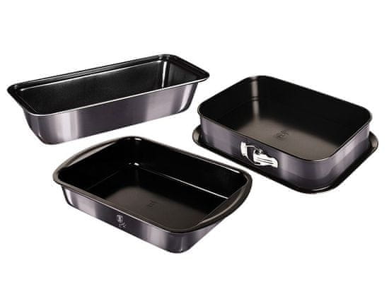 Berlingerhaus Pladenj za peko in kalupi s titanovo površino, komplet 3 Carbon PRO Line BH-7634