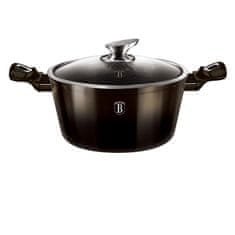 Berlingerhaus Pekač z marmornato površino 24 cm Shiny Black Collection 2 pokrova BH-6605