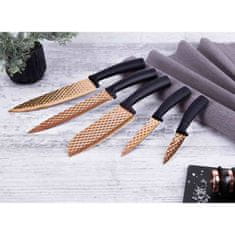 Garnitura nožev s površino proti prijemanju 5 kosov Black Rose Collection BL-2612