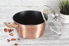Berlingerhaus Komplet posode z marmorno površino, 15 kosov, Rosegold Metallic Line