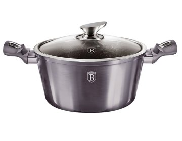 Berlingerhaus Pekač s pokrovom z marmornato površino 28 cm Carbon PRO Line BH-6894