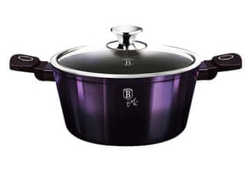 Berlingerhaus Kozarec s pokrovom s titanovo prevleko 24 cm Purple Eclipse Collection BH-6629