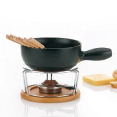 Kela Fondue za sir NATURA keramika, nerjaveče jeklo, krom, les KL-61306