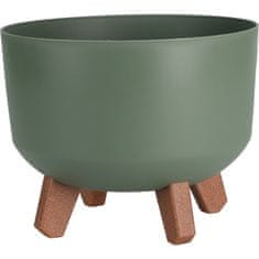 ProGarden Cvetlični lonec na nogah okrogel 24 cm zelen KO-Y89300580