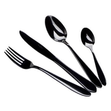 Komplet jedilnega pribora 24 kosov Matte Black Collection BH-3077