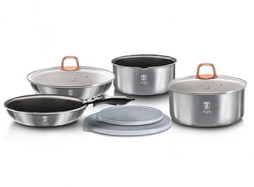 Berlingerhaus Moonlight Edition BH-7040 9-delni set posode z odstranljivim ročajem