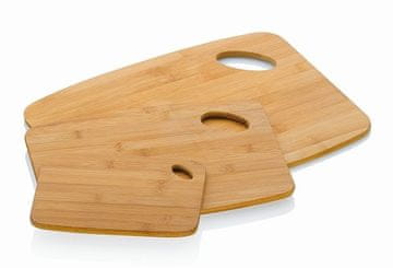 Kela Deska za rezanje KATANA komplet 3 kosov bambus 38 / 30 / 20 cm KL-12009