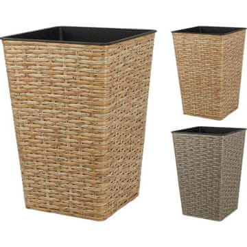 Cvetlični lonec kvadratni 24 x 35 cm poliratan rjava KO-VM3000080brown