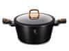 Kozarec s pokrovom z marmornato površino 20 cm Black Rose Collection BH-1641
