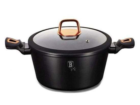 Berlingerhaus Kozarec s pokrovom z marmornato površino 20 cm Black Rose Collection BH-1641