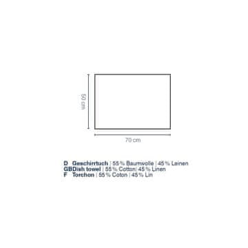 Kela Kuhinjska krpa Puro, 55 % bombaž/45 % lan, siva, 70,0 x 50,0 cm