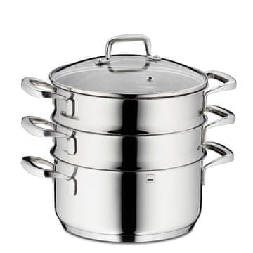 Kela Lonec za kuhanje v pari s pokrovom iz nerjavečega jekla 18/10 FLAVORIA 20 cm komplet 4 KL-10191
