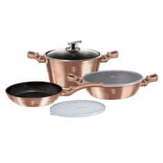 Berlingerhaus Komplet posode z marmorno površino, 6 kosov, Rosegold Metallic Line