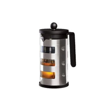 Berlingerhaus Čajnik in kavni aparat French Press 1 l, kolekcija Black Silver