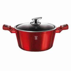 Berlingerhaus Kozarec z marmornato površino in pokrovom 30 cm Burgundija Metallic Line BH-6192