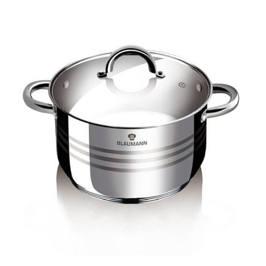 Blaumann Lonec iz nerjavečega jekla s pokrovom 22 cm Gourmet Line BL-1009