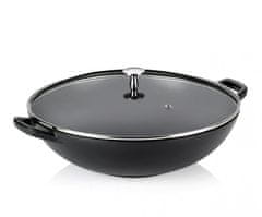 Kela Litoželezni vok s pokrovom CALIDO 36 cm črn KL-12475