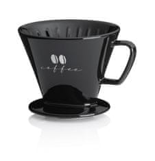 Kela Filter za kavo porcelan Excelsa S črn KL-12491