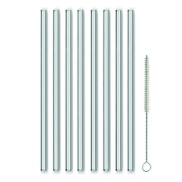 Kela Steklene slamice s čistilcem GRACE 23 cm komplet 9 kosov KL-12538