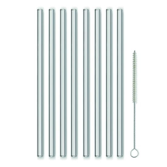 Kela Steklene slamice s čistilcem GRACE 23 cm komplet 9 kosov KL-12538