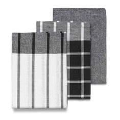 Kela Brisača za posodo PASADO set 3 črna 65 x 45 cm KL-15972