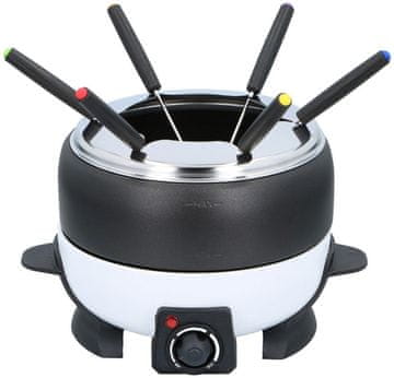Cuisinier Deluxe Električni fondue + 6 vilic 2,3 l črna/bela ED-214663