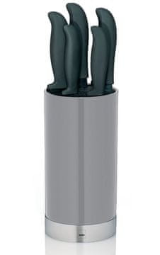 Kela Komplet kuhinjskih nožev 5 kosov v stojalu ACIDA siva KL-11288