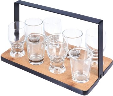 Koopman Servirni pladenj s kompletom 8 kozarcev KO-210000510