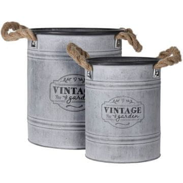 ProGarden Cvetlični lonec dekorativni sod komplet 2 kosov KO-FZ3000560