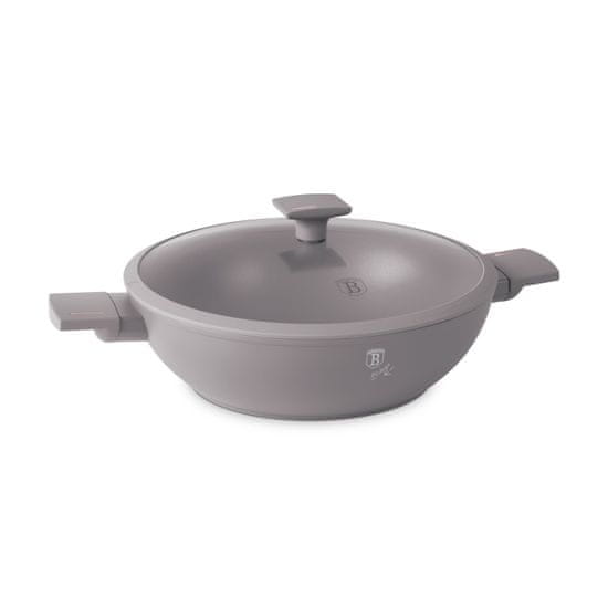 Berlingerhaus Ponev WOK s titanovo površino in pokrovom 30 cm Taupe Collection BH-8095