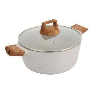 Pekač s površino brez prijema in pokrovom 24 cm Naravno BG-30642-CR