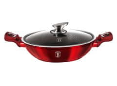 Berlingerhaus Wok s pokrovom 30 cm Burgundija Metallic Line BH-7110