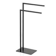 Kela Kovinsko držalo za brisače črno v obliki črke L 30x20x81cm KL-22495