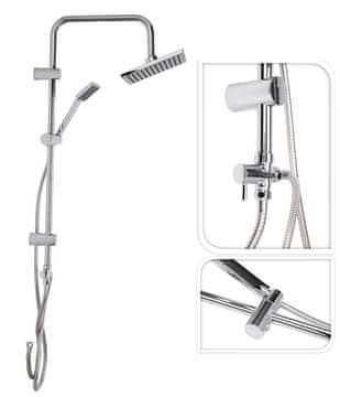 Excellent Houseware Set za tuš brez stenske baterije DÉŠŤ, krom
