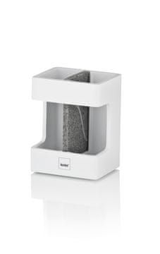 Kela Držalo za zobne ščetke Kocka iz polivinila bela KL-23693