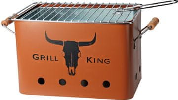ProGarden Prenosni žar na oglje GRILL KING 43 x 20 cm opeka KO-C83000140