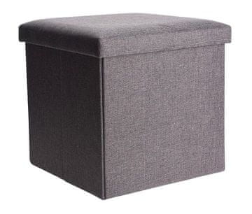 HOMESTYLING Stolec s prostorom za shranjevanje 38 x 38 cm, siv