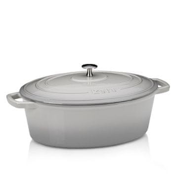 Kela Litoželezna pekač s pokrovom CALIDO 35 x 26 cm, siva