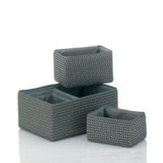 Kela Komplet košar RIMOSSA, 5 kosov, plastika, siva