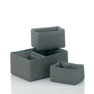 Kela Komplet košar RIMOSSA, 5 kosov, plastika, siva